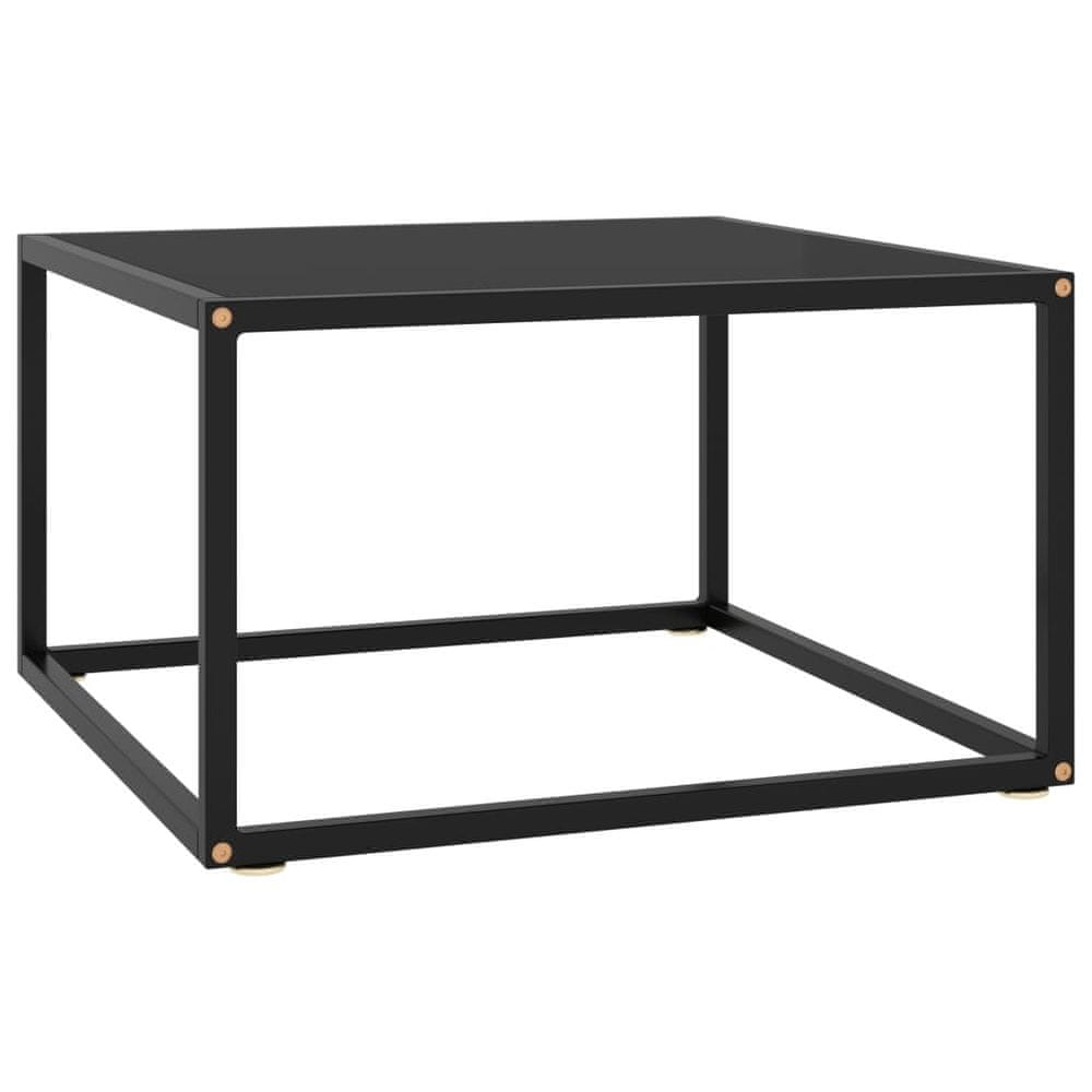 Vidaxl Konferenčný stolík, čierny, čierne sklo 60x60x35 cm